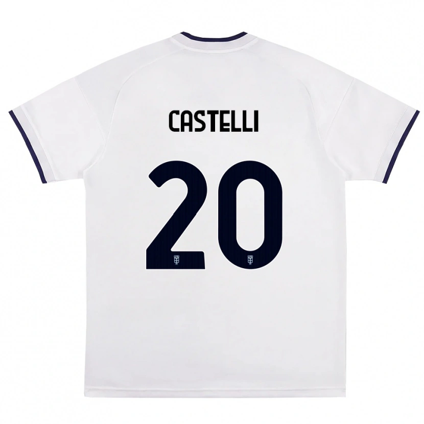 Danxen Damen Matteo Castelli #20 Weiß Rot Königsblau Auswärtstrikot Trikot 2026/27 T-Shirt Schweiz