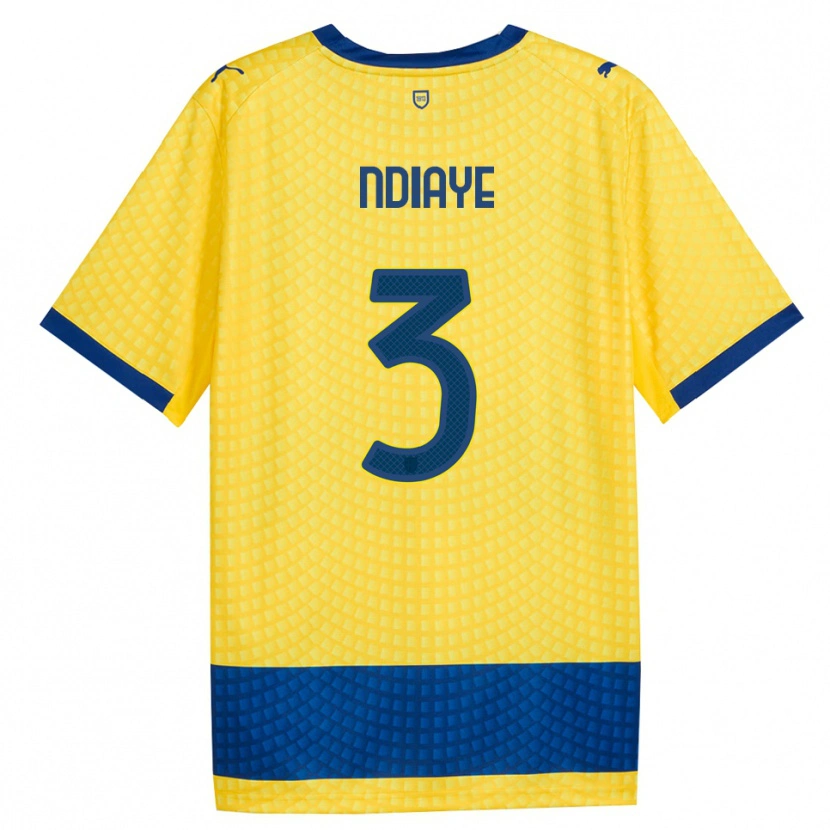 Danxen Damen Abdoulaye Ndiaye #3 Gelb Blau Schwarz Auswärtstrikot Trikot 2026/27 T-Shirt Schweiz
