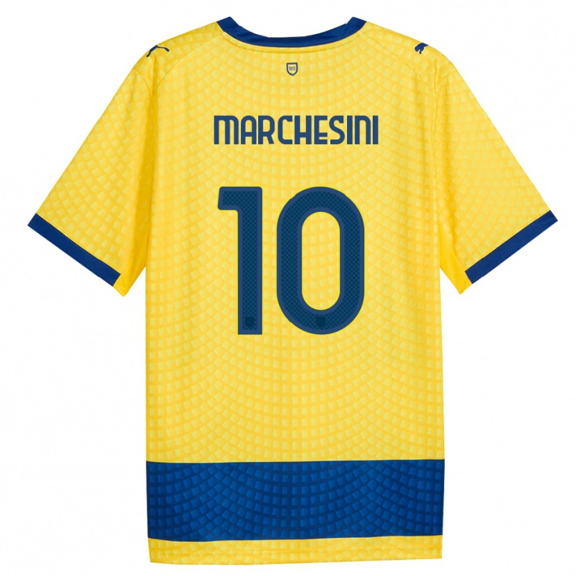 Danxen Damen Cosimo Marchesini #10 Gelb Blau Schwarz Auswärtstrikot Trikot 2026/27 T-Shirt Schweiz