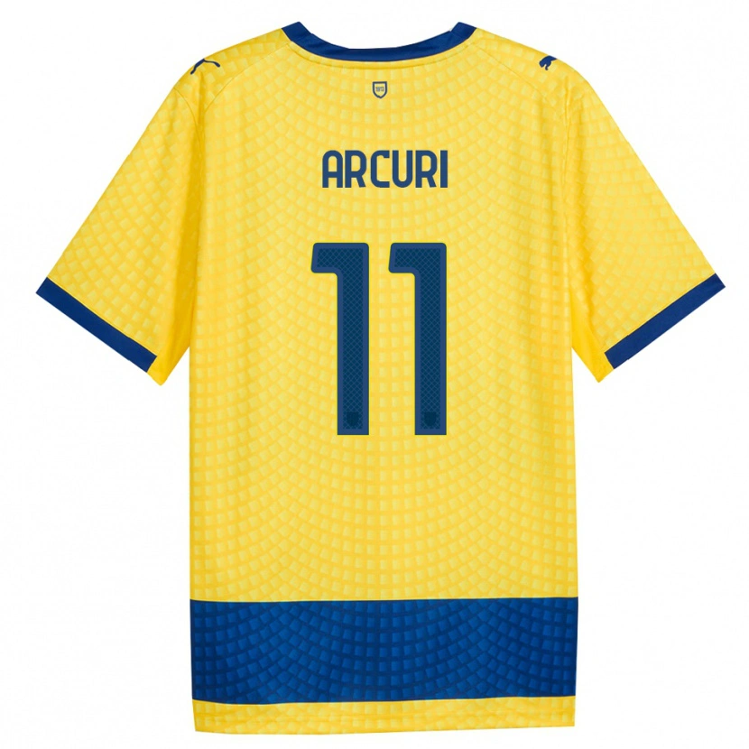 Danxen Damen Francesco Arcuri #11 Gelb Blau Schwarz Auswärtstrikot Trikot 2026/27 T-Shirt Schweiz