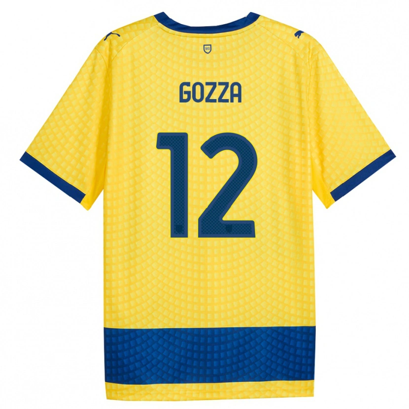 Danxen Damen Luca Gozza #12 Gelb Blau Schwarz Auswärtstrikot Trikot 2026/27 T-Shirt Schweiz