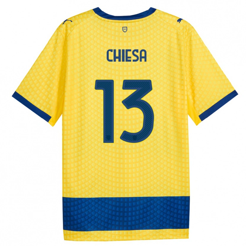 Danxen Damen Riccardo Chiesa #13 Gelb Blau Schwarz Auswärtstrikot Trikot 2026/27 T-Shirt Schweiz
