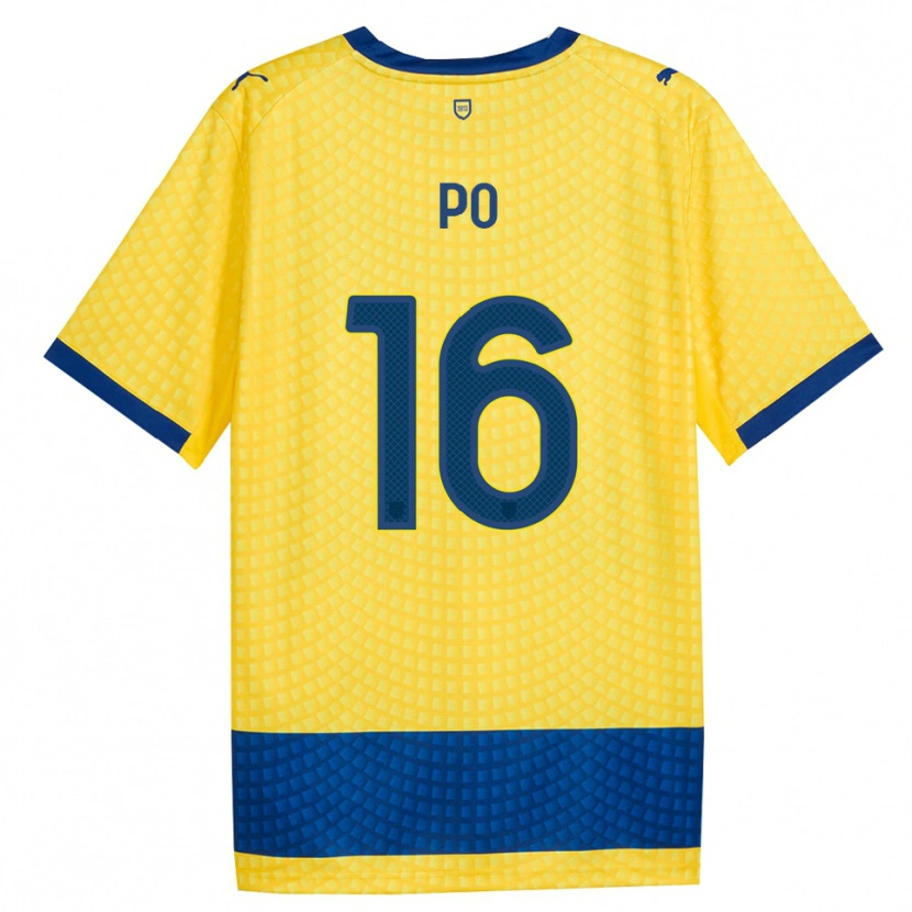 Danxen Damen Federico Po #16 Gelb Blau Schwarz Auswärtstrikot Trikot 2026/27 T-Shirt Schweiz