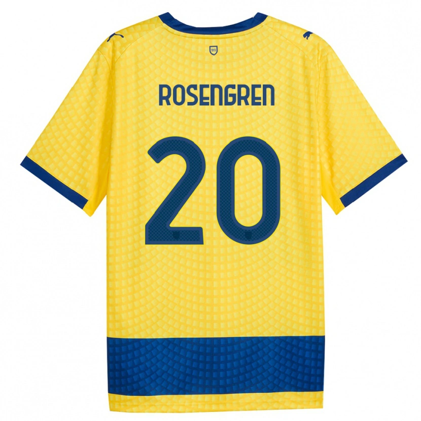 Danxen Damen Lukas Rosengren #20 Gelb Blau Schwarz Auswärtstrikot Trikot 2026/27 T-Shirt Schweiz