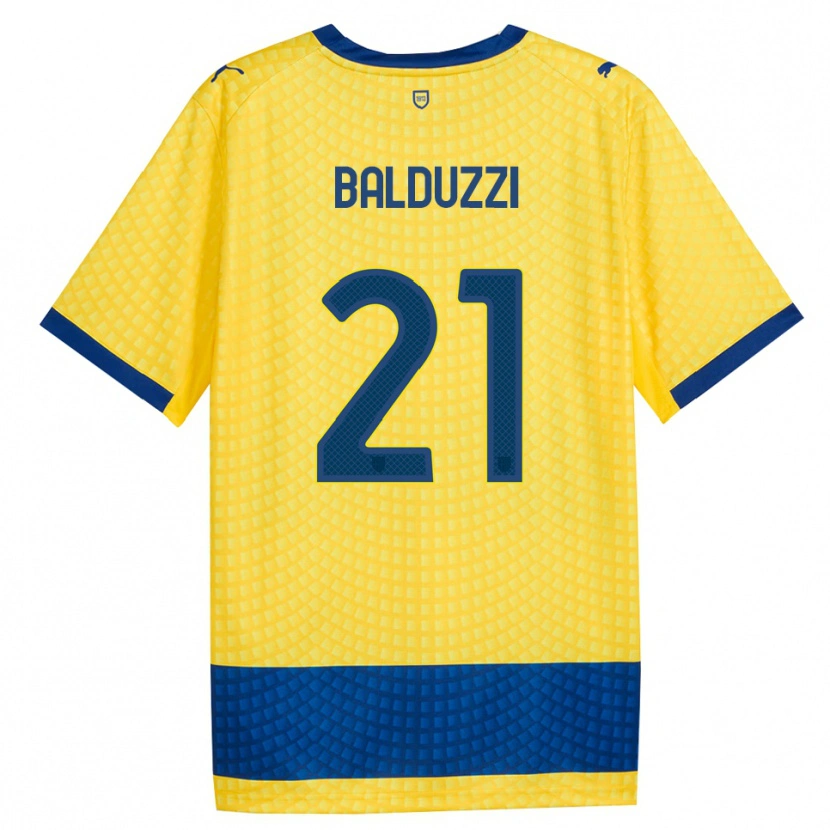Danxen Damen Davide Balduzzi #21 Gelb Blau Schwarz Auswärtstrikot Trikot 2026/27 T-Shirt Schweiz