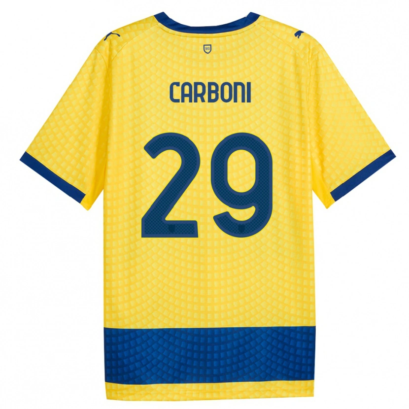 Danxen Damen Franco Carboni #29 Gelb Blau Schwarz Auswärtstrikot Trikot 2026/27 T-Shirt Schweiz
