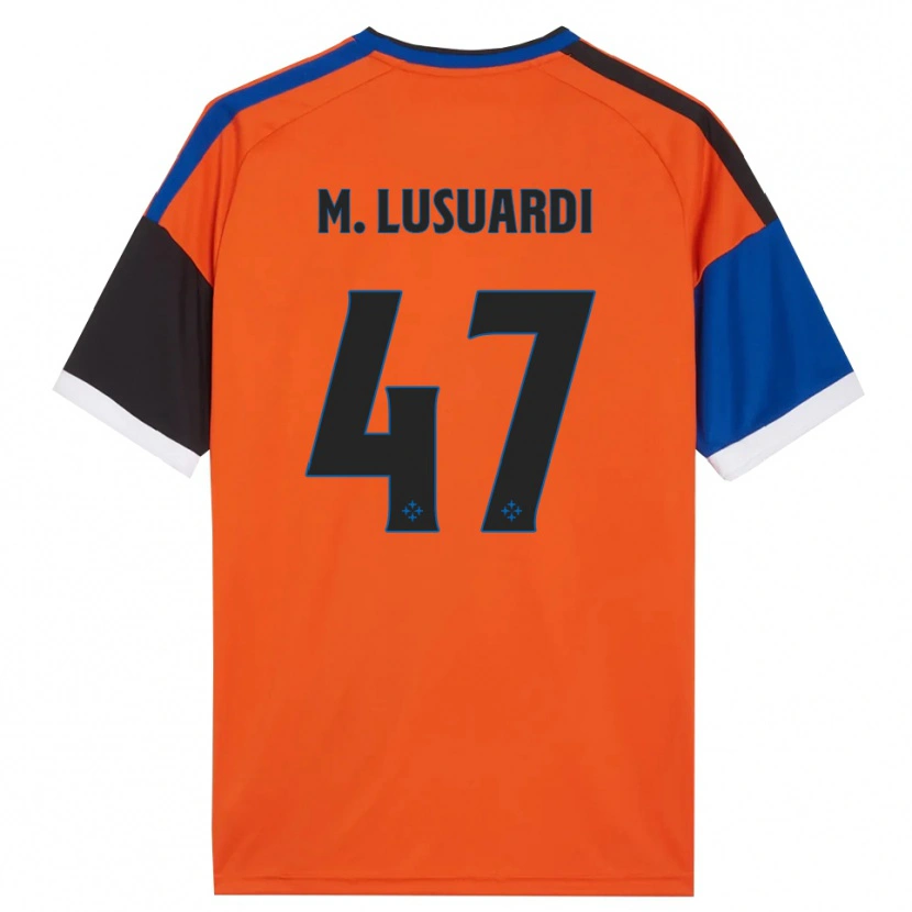Danxen Damen Mateus Lusuardi #47 Orange Blau Schwarz Weiß Auswärtstrikot Trikot 2026/27 T-Shirt Schweiz