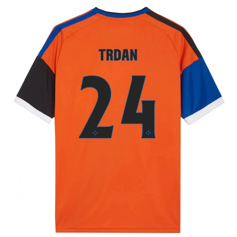 Danxen Damen Miha Trdan #24 Orange Blau Schwarz Weiß Auswärtstrikot Trikot 2026/27 T-Shirt Schweiz