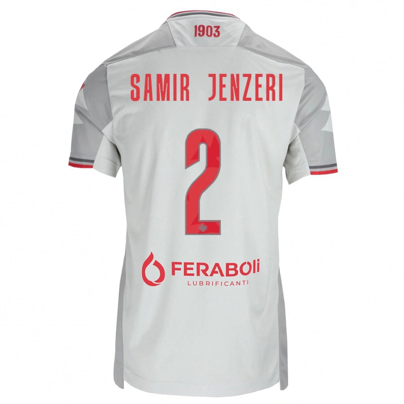 Danxen Damen Gabriele Samir Jenzeri #2 Grau Weiß Rot Auswärtstrikot Trikot 2026/27 T-Shirt Schweiz
