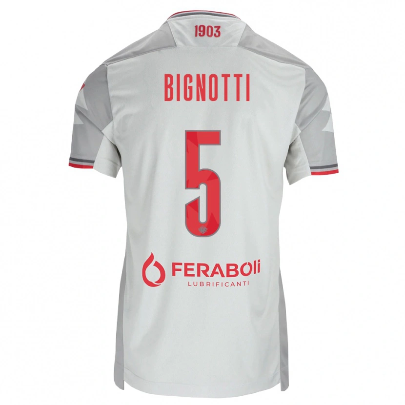 Danxen Damen Francesco Bignotti #5 Grau Weiß Rot Auswärtstrikot Trikot 2026/27 T-Shirt Schweiz