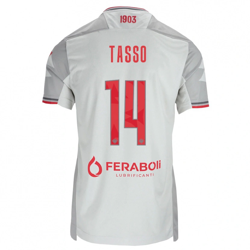 Danxen Damen Achille Tasso #14 Grau Weiß Rot Auswärtstrikot Trikot 2026/27 T-Shirt Schweiz