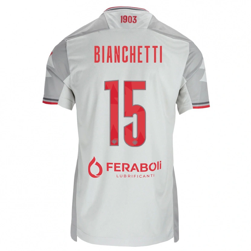 Danxen Damen Matteo Bianchetti #15 Grau Weiß Rot Auswärtstrikot Trikot 2026/27 T-Shirt Schweiz