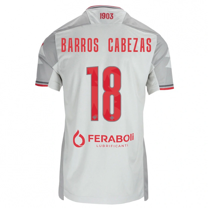Danxen Damen Ronie Barros Cabezas #18 Grau Weiß Rot Auswärtstrikot Trikot 2026/27 T-Shirt Schweiz