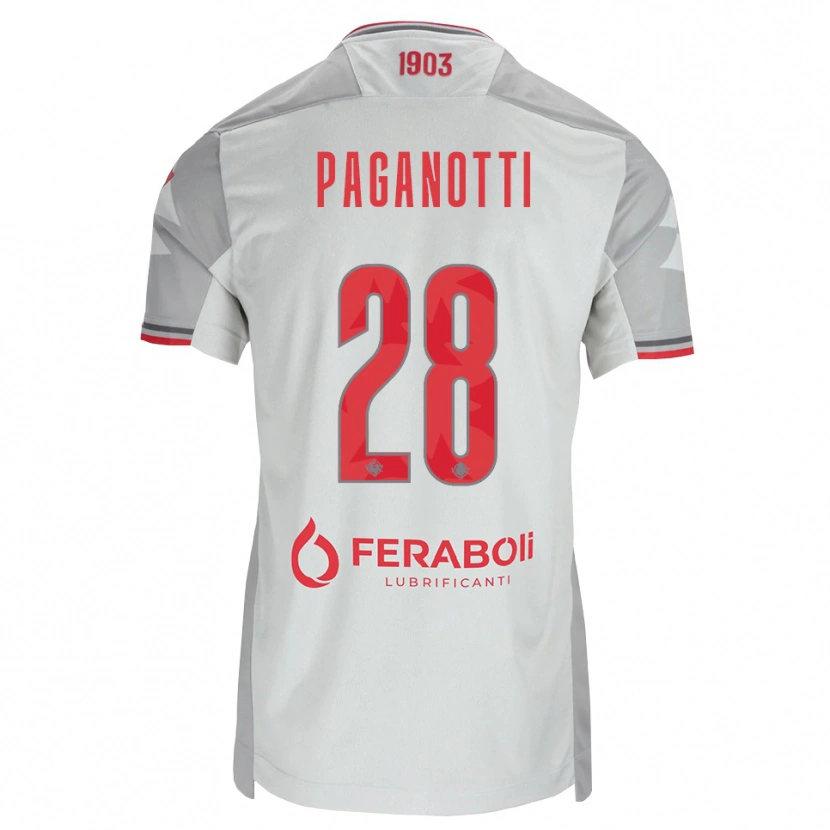 Danxen Damen Michele Paganotti #28 Grau Weiß Rot Auswärtstrikot Trikot 2026/27 T-Shirt Schweiz