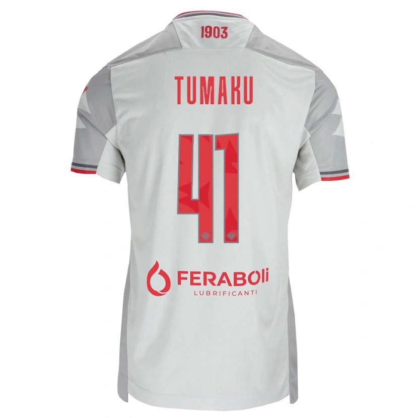 Danxen Damen Niccolò Tumaku #41 Grau Weiß Rot Auswärtstrikot Trikot 2026/27 T-Shirt Schweiz