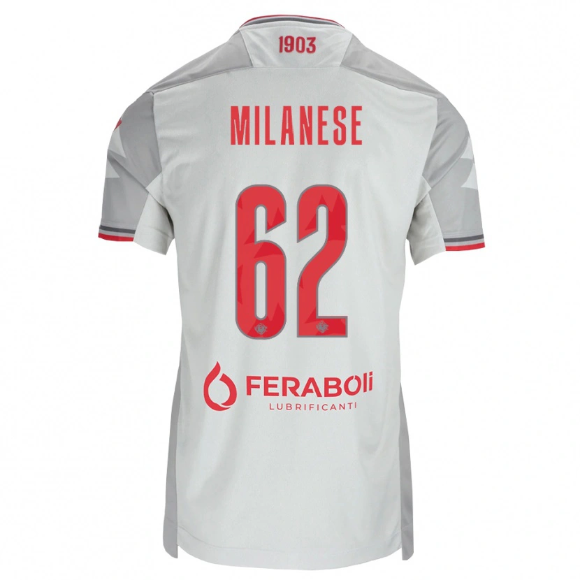 Danxen Damen Tommaso Milanese #62 Grau Weiß Rot Auswärtstrikot Trikot 2026/27 T-Shirt Schweiz