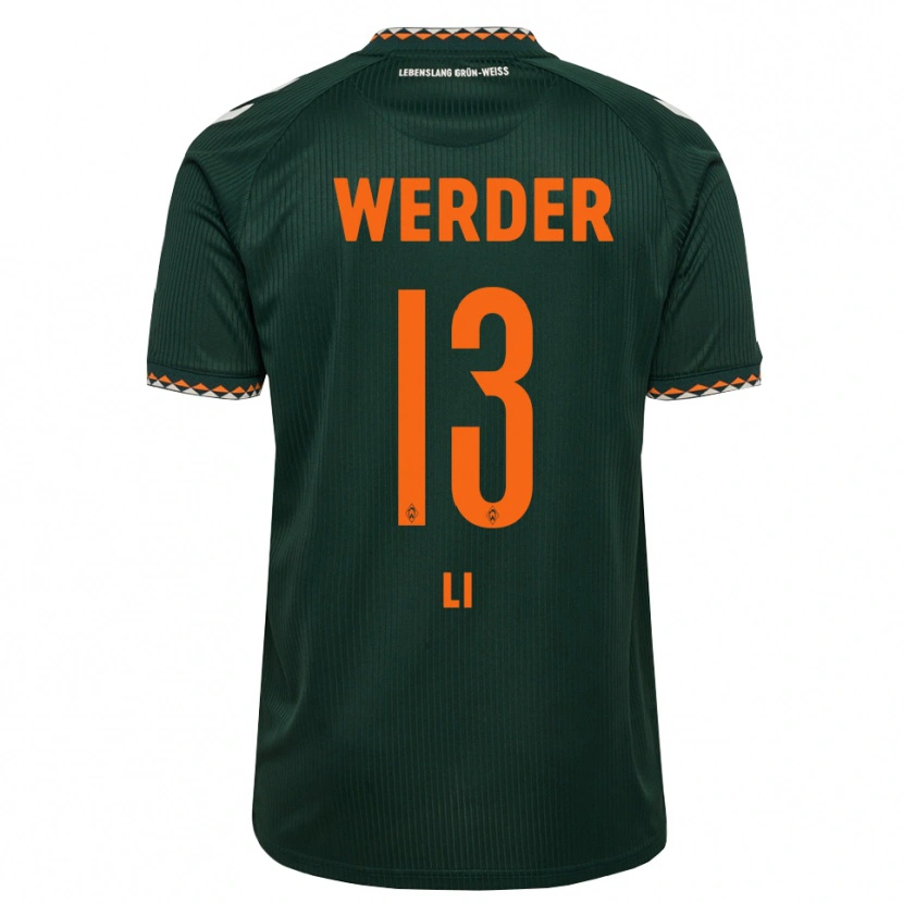 Danxen Damen Xiancheng Li #13 Dunkelgrün Orange Weiß Auswärtstrikot Trikot 2026/27 T-Shirt Schweiz