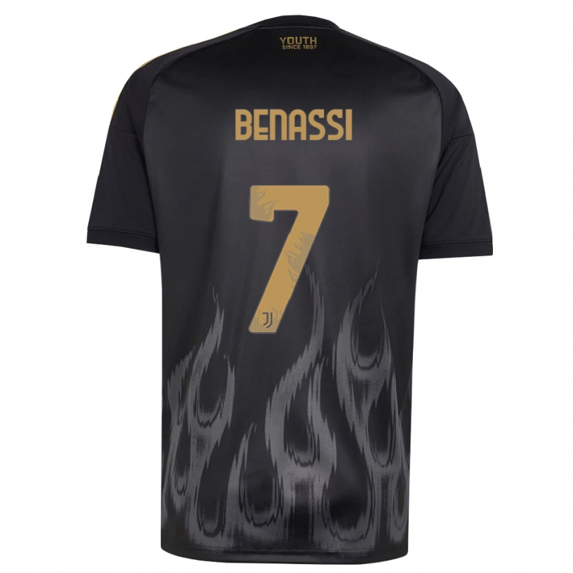 Danxen Damen Federico Benassi #7 Schwarz Braun Ausweichtrikot Trikot 2026/27 T-Shirt Schweiz