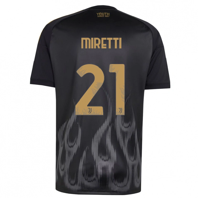 Danxen Damen Fabio Miretti #21 Schwarz Braun Ausweichtrikot Trikot 2026/27 T-Shirt Schweiz