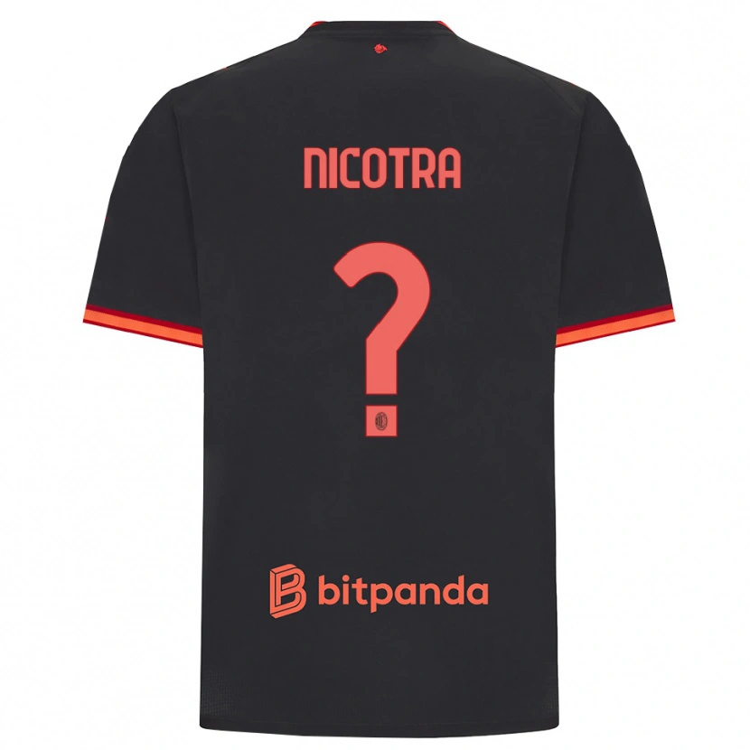 Danxen Damen Riccardo Nicotra #0 Schwarz Rot Ausweichtrikot Trikot 2026/27 T-Shirt Schweiz