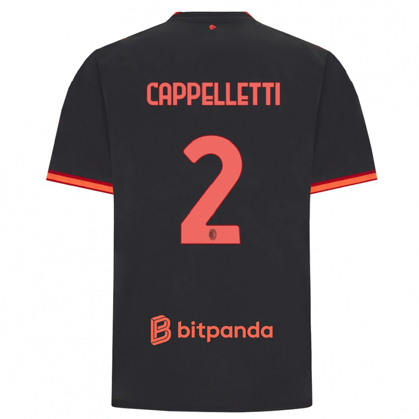 Danxen Damen Mattia Cappelletti #2 Schwarz Rot Ausweichtrikot Trikot 2026/27 T-Shirt Schweiz