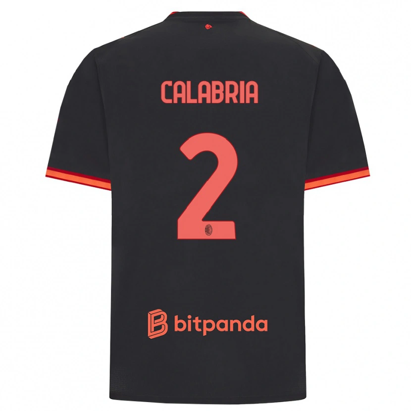 Danxen Damen Davide Calabria #2 Schwarz Rot Ausweichtrikot Trikot 2026/27 T-Shirt Schweiz