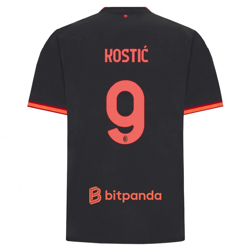 Danxen Damen Andrej Kostić #9 Schwarz Rot Ausweichtrikot Trikot 2026/27 T-Shirt Schweiz