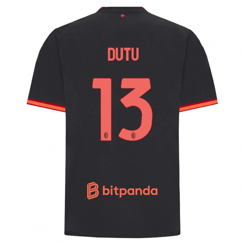 Danxen Damen Matteo Dutu #13 Schwarz Rot Ausweichtrikot Trikot 2026/27 T-Shirt Schweiz