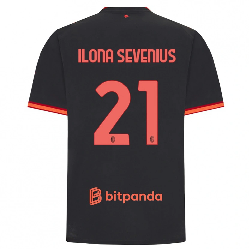 Danxen Damen Oona Ilona Sevenius #21 Schwarz Rot Ausweichtrikot Trikot 2026/27 T-Shirt Schweiz