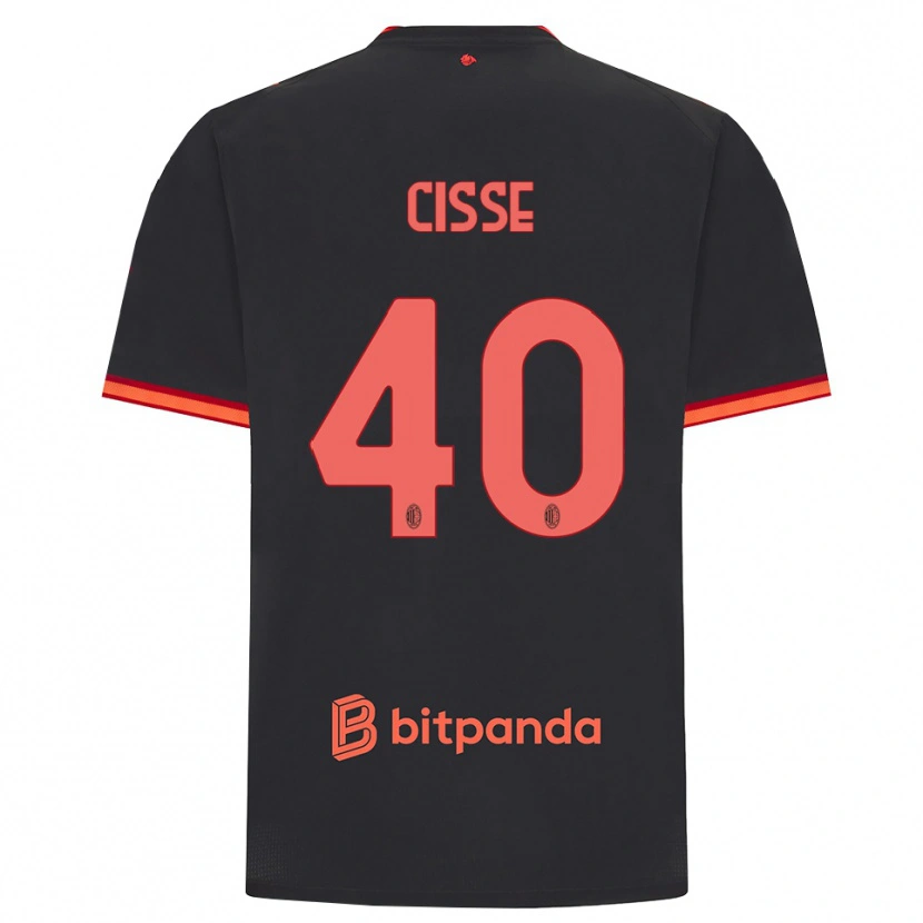 Danxen Damen El Hadji Malick Cissé #40 Schwarz Rot Ausweichtrikot Trikot 2026/27 T-Shirt Schweiz