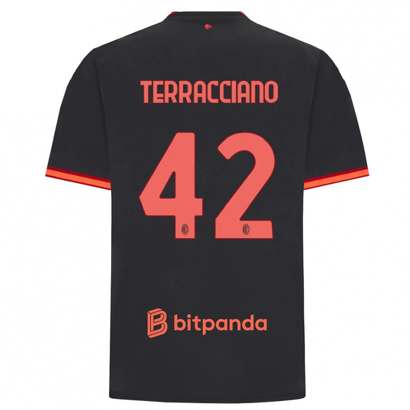 Danxen Damen Filippo Terracciano #42 Schwarz Rot Ausweichtrikot Trikot 2026/27 T-Shirt Schweiz