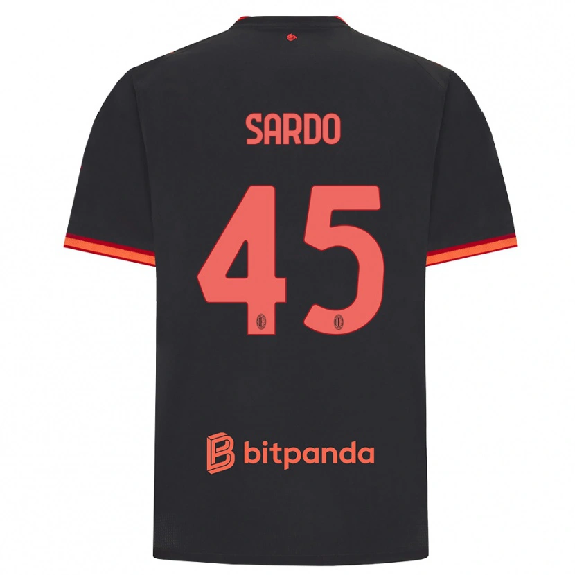 Danxen Damen Jacopo Sardo #45 Schwarz Rot Ausweichtrikot Trikot 2026/27 T-Shirt Schweiz