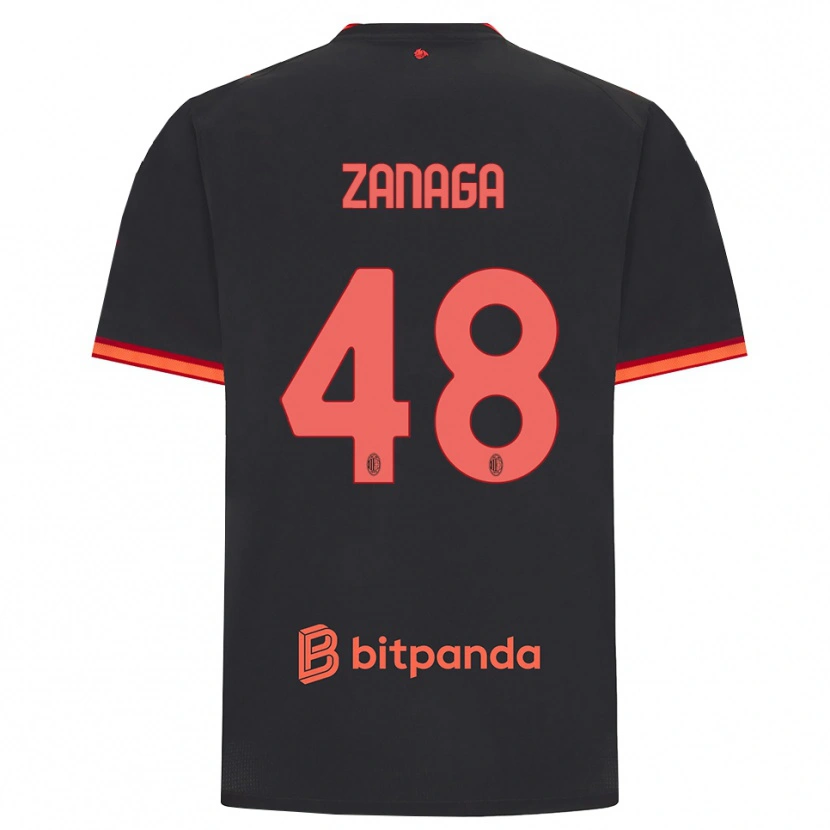 Danxen Damen Edoardo Zanaga #48 Schwarz Rot Ausweichtrikot Trikot 2026/27 T-Shirt Schweiz