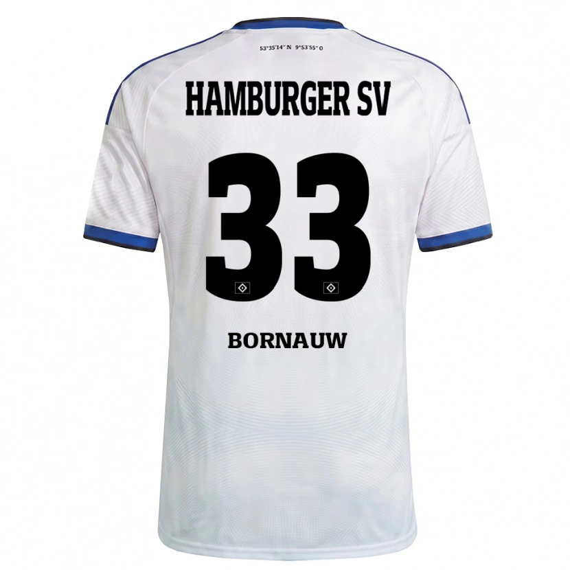 Danxen Kinder Sebastiaan Bornauw #33 Weiß Schwarz Blau Heimtrikot Trikot 2026/27 T-Shirt Schweiz