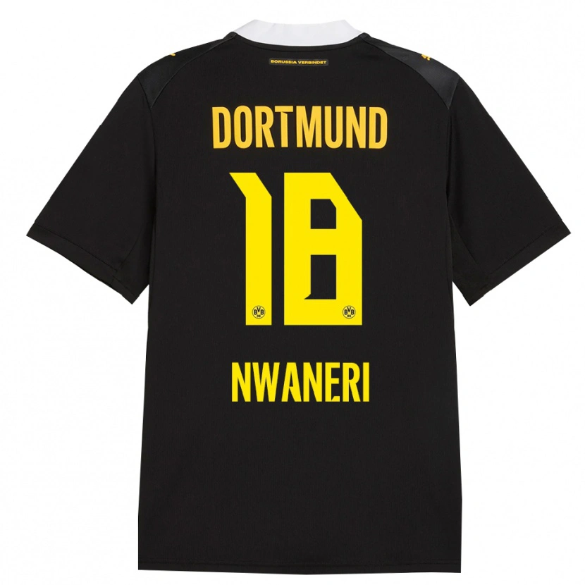 Danxen Kinder Ethan Nwaneri #18 Schwarz Rot Gelb Auswärtstrikot Trikot 2026/27 T-Shirt Schweiz