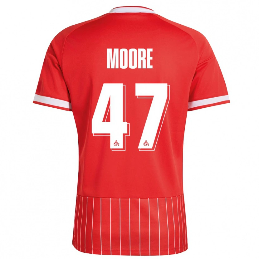 Danxen Kinder Mikey Moore #47 Rot Weiß Grün Auswärtstrikot Trikot 2026/27 T-Shirt Schweiz