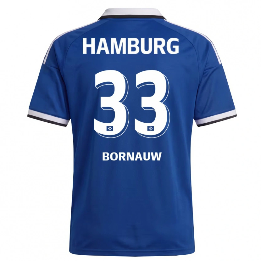 Danxen Kinder Sebastiaan Bornauw #33 Weiß Blau Auswärtstrikot Trikot 2026/27 T-Shirt Schweiz