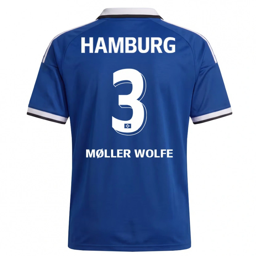 Danxen Kinder David Møller Wolfe #3 Weiß Blau Auswärtstrikot Trikot 2026/27 T-Shirt Schweiz