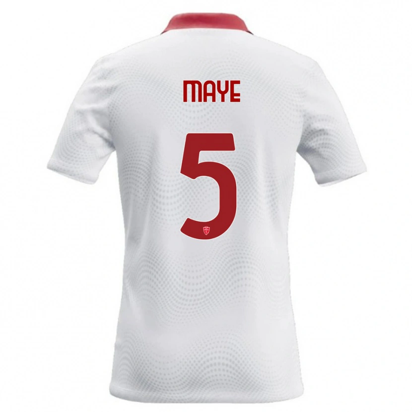 Danxen Kinder Yvan Maye #5 Weiß Rot Auswärtstrikot Trikot 2026/27 T-Shirt Schweiz