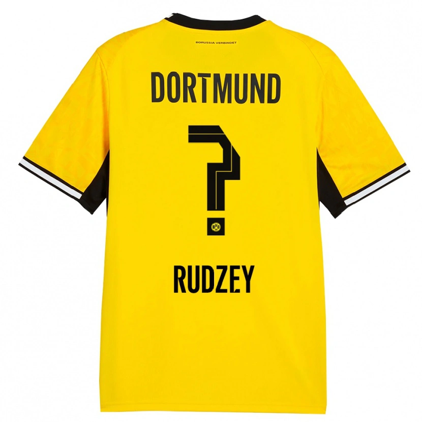 Danxen Kinder Nazariy Rudzey #0 Gelb Schwarz Weiß Heimtrikot Trikot 2026/27 T-Shirt Schweiz