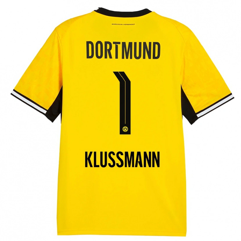 Danxen Kinder Leon Klußmann #1 Gelb Schwarz Weiß Heimtrikot Trikot 2026/27 T-Shirt Schweiz