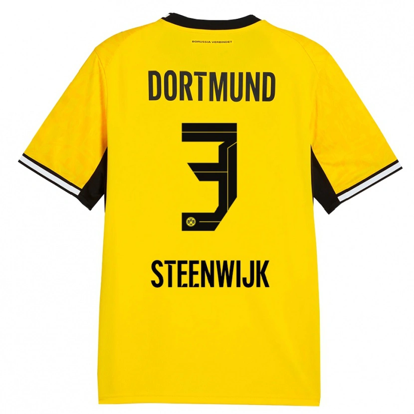 Danxen Kinder Jenske Steenwijk #3 Gelb Schwarz Weiß Heimtrikot Trikot 2026/27 T-Shirt Schweiz