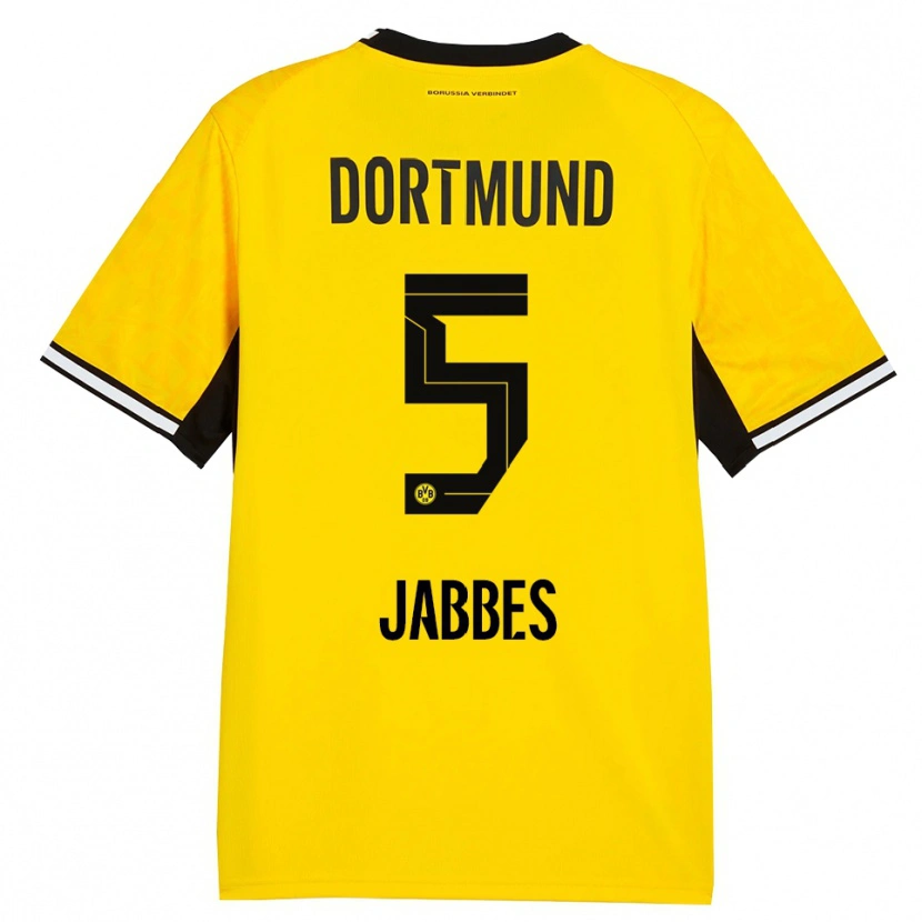 Danxen Kinder Jasmin Jabbes #5 Gelb Schwarz Weiß Heimtrikot Trikot 2026/27 T-Shirt Schweiz