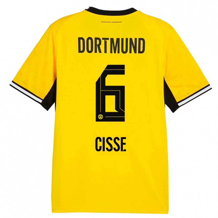 Danxen Kinder Faroukou Cisse #6 Gelb Schwarz Weiß Heimtrikot Trikot 2026/27 T-Shirt Schweiz