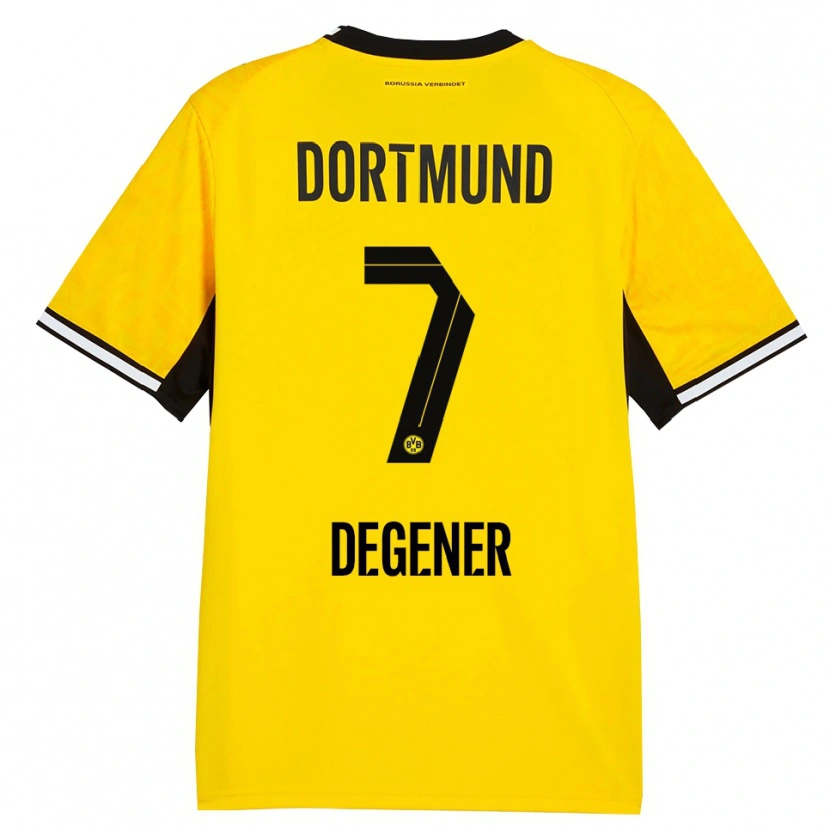 Danxen Kinder Tim Degener #7 Gelb Schwarz Weiß Heimtrikot Trikot 2026/27 T-Shirt Schweiz