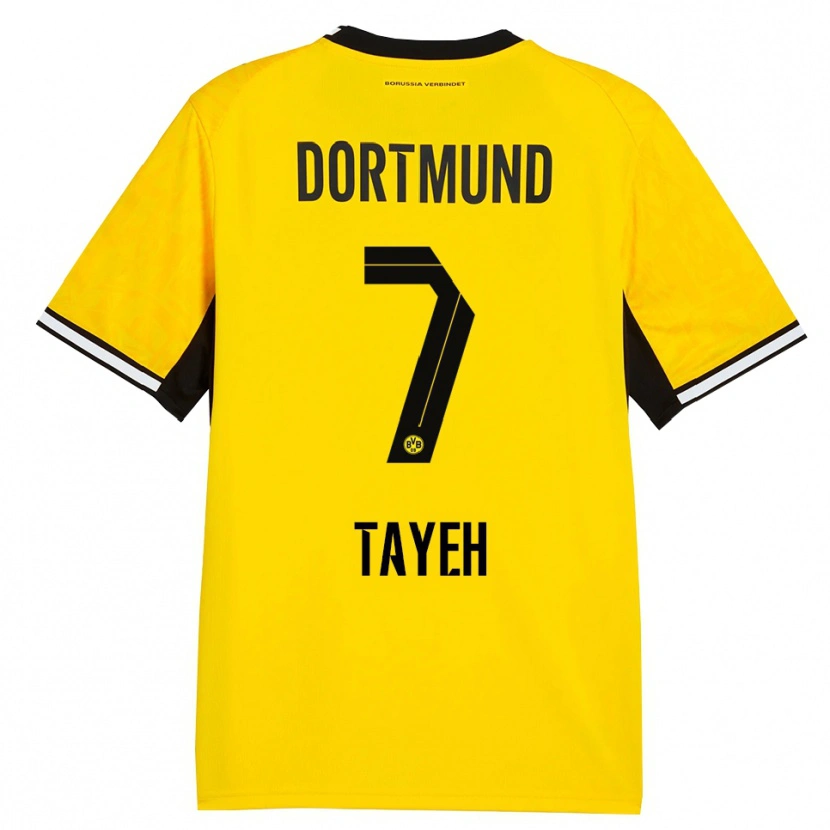 Danxen Kinder Marah Tayeh #7 Gelb Schwarz Weiß Heimtrikot Trikot 2026/27 T-Shirt Schweiz