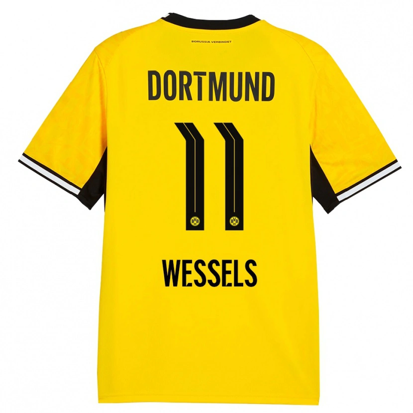 Danxen Kinder Arne Wessels #11 Gelb Schwarz Weiß Heimtrikot Trikot 2026/27 T-Shirt Schweiz
