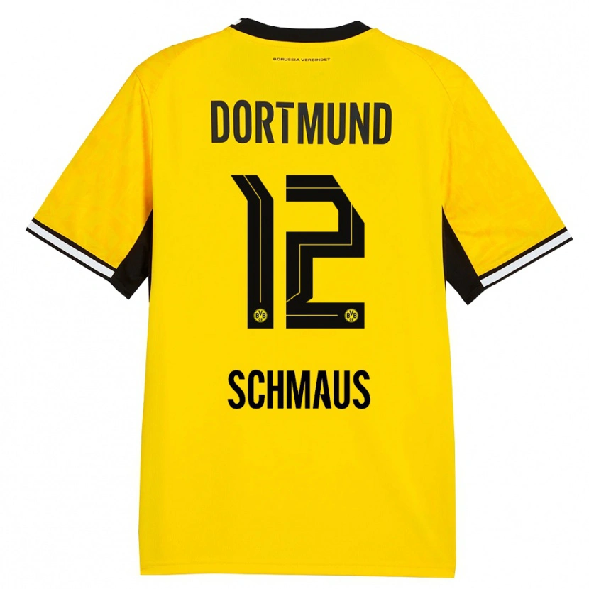 Danxen Kinder Massimiliano Schmaus #12 Gelb Schwarz Weiß Heimtrikot Trikot 2026/27 T-Shirt Schweiz