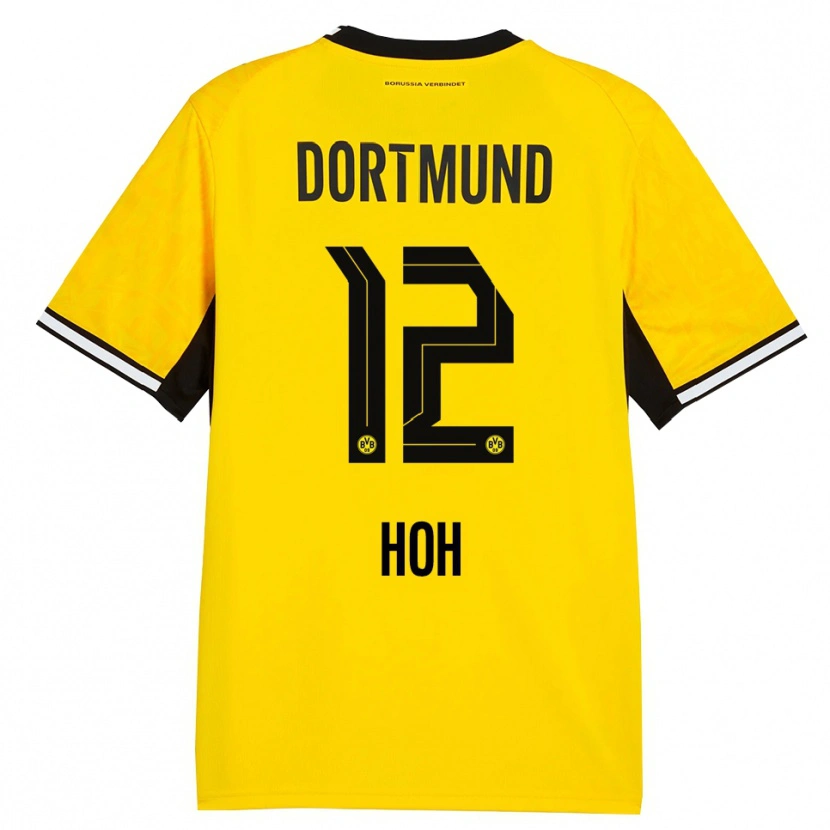 Danxen Kinder Hendrik Hoh #12 Gelb Schwarz Weiß Heimtrikot Trikot 2026/27 T-Shirt Schweiz