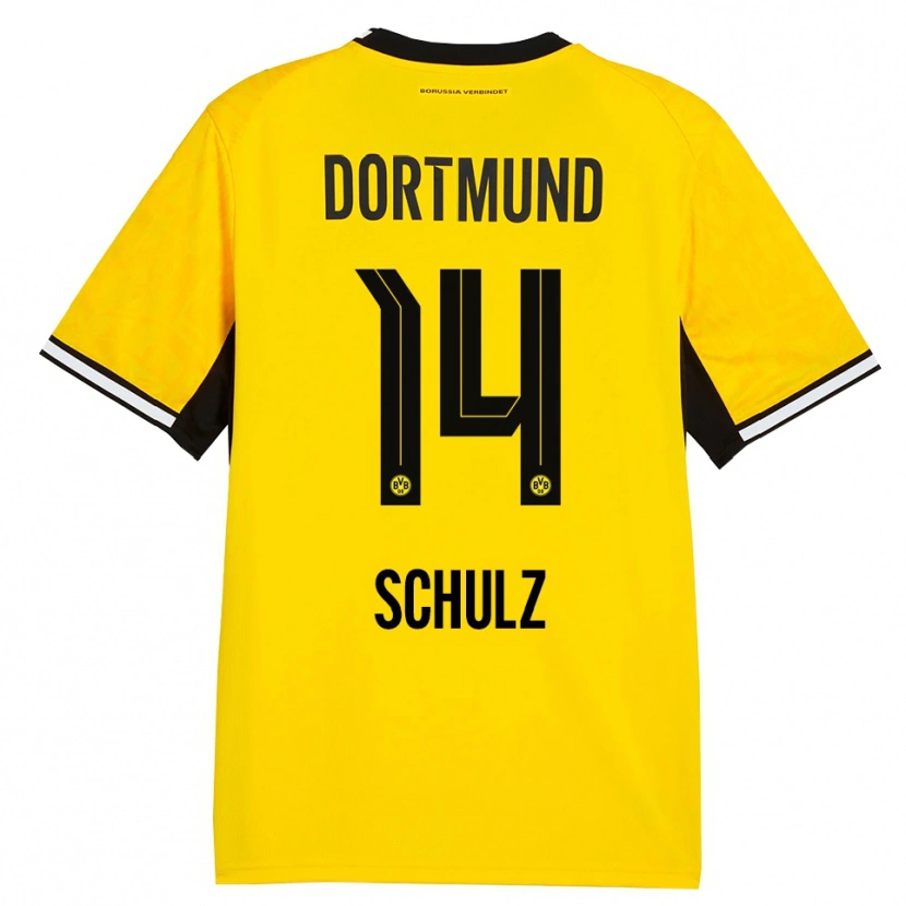 Danxen Kinder Nico Schulz #14 Gelb Schwarz Weiß Heimtrikot Trikot 2026/27 T-Shirt Schweiz